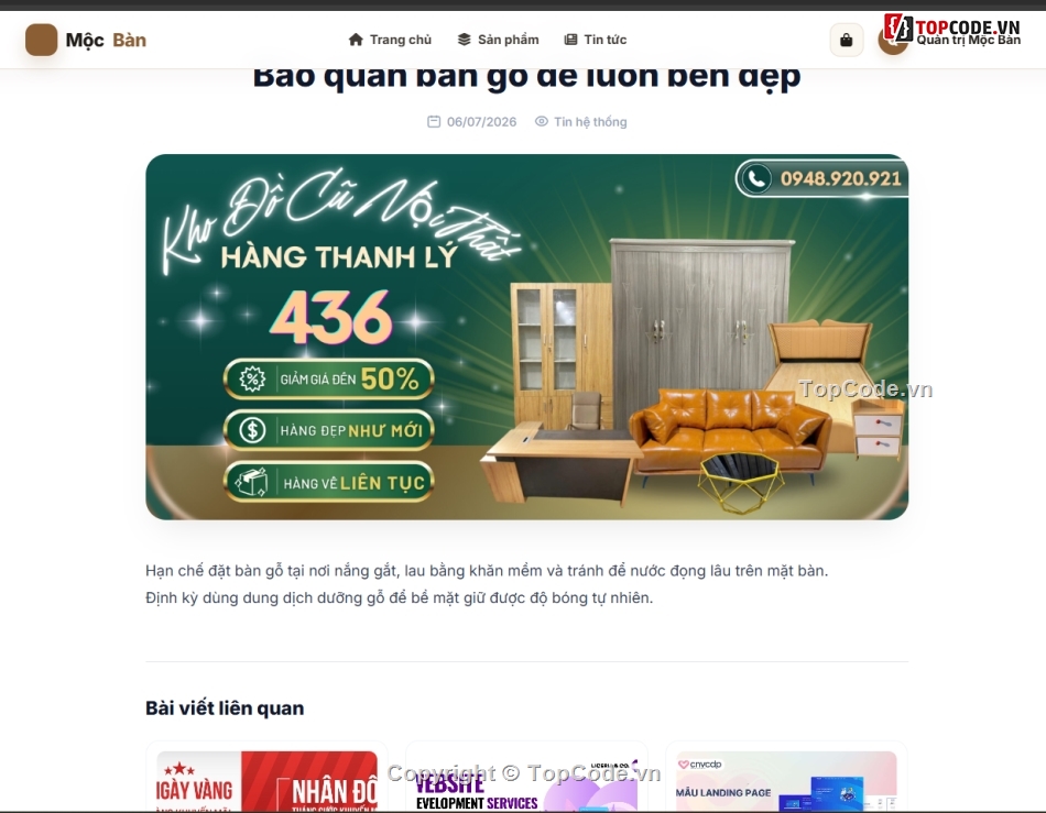 website,bán bàn,web bán bàn